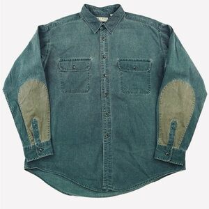 Vintage 90’s L.L. Bean Denim Canvas Hurricane shirt Made in USA |Size XXL Tall